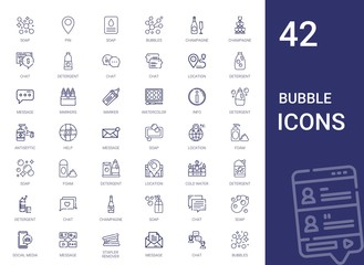 bubble icons set