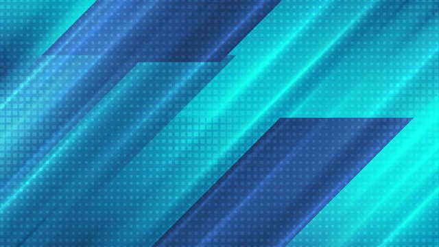 Bright blue technology stripes abstract motion background. Seamless loop. Video animation Ultra HD 4K 3840x2160