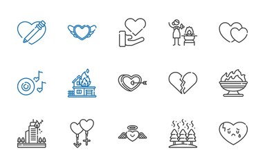 passion icons set