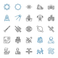 satellite icons set