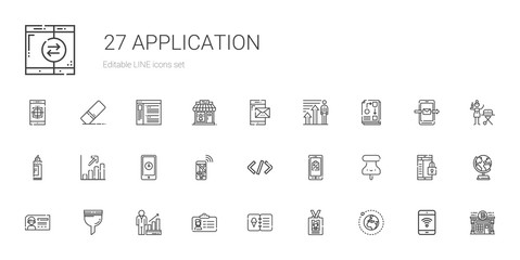 Fototapeta na wymiar application icons set