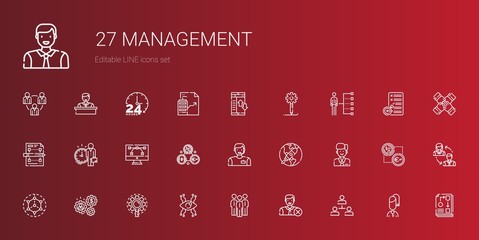 management icons set
