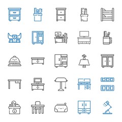 desk icons set