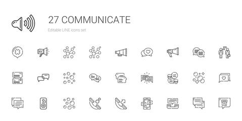 communicate icons set