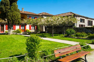 Obraz premium Picturesque tourist attraction of the village of Pujols, Lot-et-