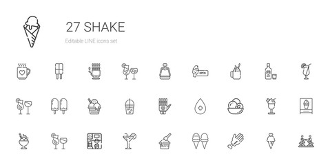 shake icons set