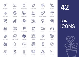 sun icons set