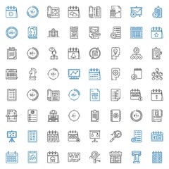 plan icons set