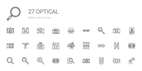 optical icons set