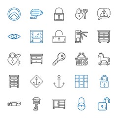secure icons set