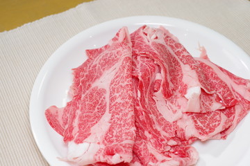 シャブシャブ用の牛薄切り肉