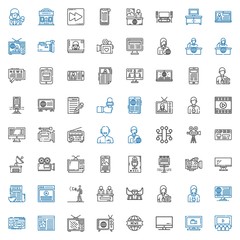 tv icons set
