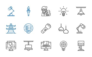 bulb icons set