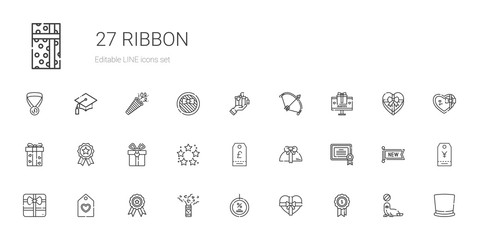 ribbon icons set