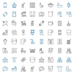 bathroom icons set
