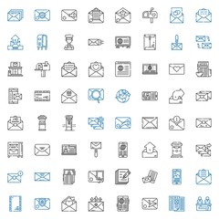 correspondence icons set