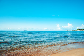 paradise beaches at Cancun, Caribbean coast - tropical destination for vacation