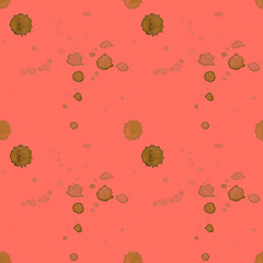 Abstract seamless pattern hand drawn watercolor brush splashes