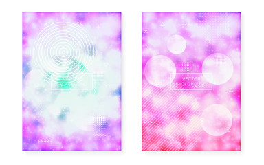 Neon cover with liquid purple shapes. Luminous fluid. Fluorescent background with bauhaus gradient.