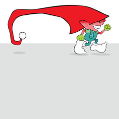 Elf in red cap clipart character graphic