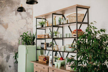 Kitchen interior in vintage style