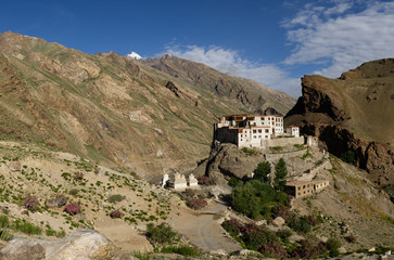 Fototapeta na wymiar Bardan Monastery or Bardan Gompa is a 17th-century Buddhist monastery, Padum, in Zanskar, Ladakh, northern India