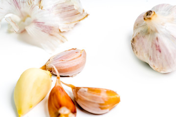 a fresh group of vegetables on white background