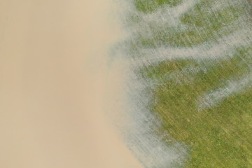 Water flooding green field