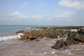 rocks in the sea beach