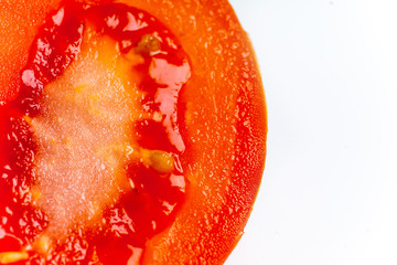 a fresh group of vegetables on white background