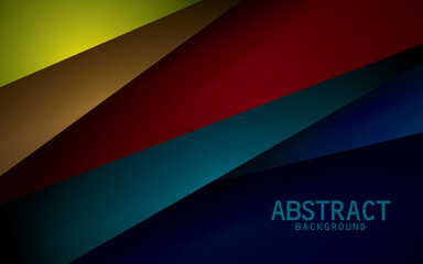 Dark blue background vector with colorful overlap layer