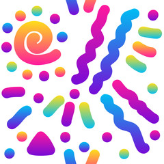 Abstract rainbow seamless pattern background. Modern swatch paint for birthday card, party invitation, sale wallpaper, holiday wrapping paper, fabric, bag print, t shirt, workshop advertising