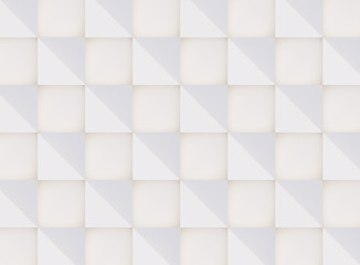 3D pattern made of white and beige geometric shapes, creative background or wallpaper surface made of light and shadow. Futuristic seamless decorative abstract texture design, simple graphic elements