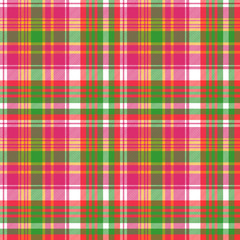 Pink color check plaid seamless pattern