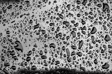 Rain droplets drops wet car grey gray black hood surface texture