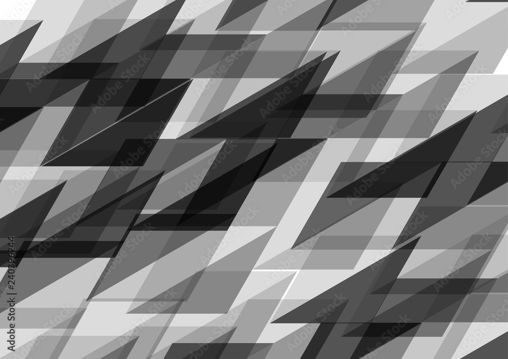 Poster abstract geometric mosaic pattern with gray color. vector illustration design