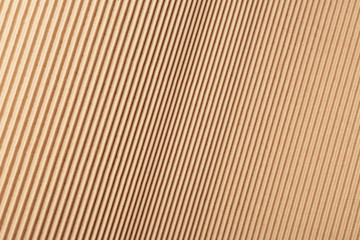 Corrugated cardboard surface as background, top view. Recyclable material