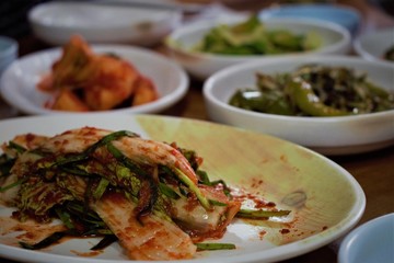 Korean Kimchi, fermented cabbage