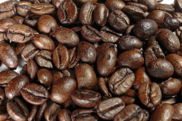 Fototapeta premium Well-stocked coffee beans background.