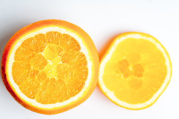 Creative layout made of fruits on a white background