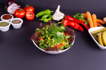 fresh salad with vegetables