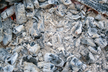 Coal in bonfire