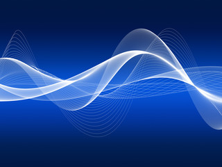 Elegant Abstract Blue Wave Background