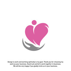 Love Hearth Care logo concept, Love People logo template, Charity logo template vector - Vector