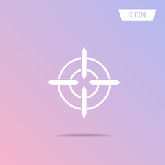 Fototapeta premium aim icon vector , Target symbols isolated on white background