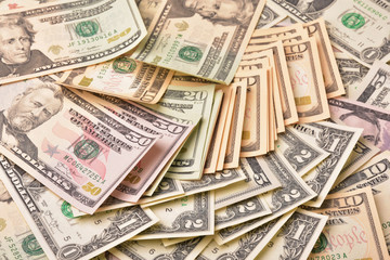 Various dollar banknotes