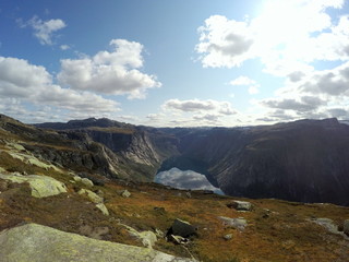Obraz premium Mountain landscapes of summer Norway