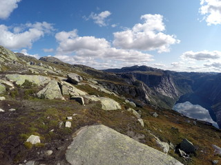 Fototapeta na wymiar Mountain landscapes of summer Norway