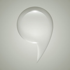 speech icon, transparent bubble