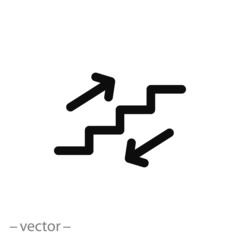 Stair icon vector